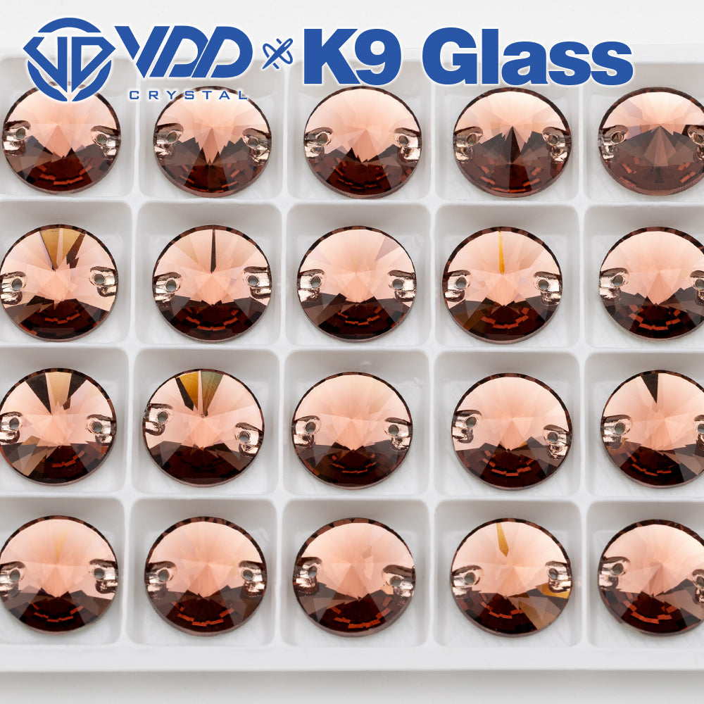 VDD Rivoli S111 Wine Top Quality K9 Glass Sew on Rhinestones Crystal Flatback Sewing Strass Stones for Garment Wedding Dress