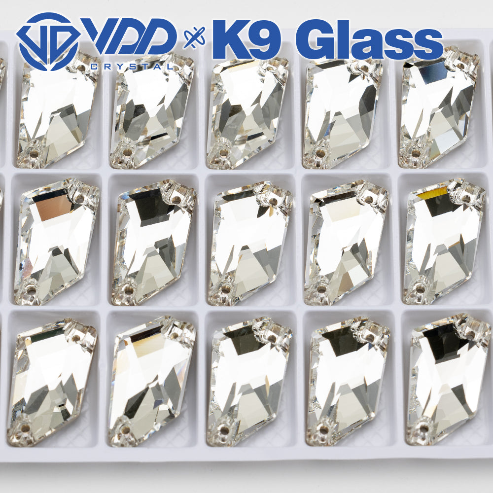 VDD S.Rhombus High Quality K9 Glass Sewing Clear Crystal Flatback Sew on Rhinestone Strass for Clothes Accessories Wedding Dress