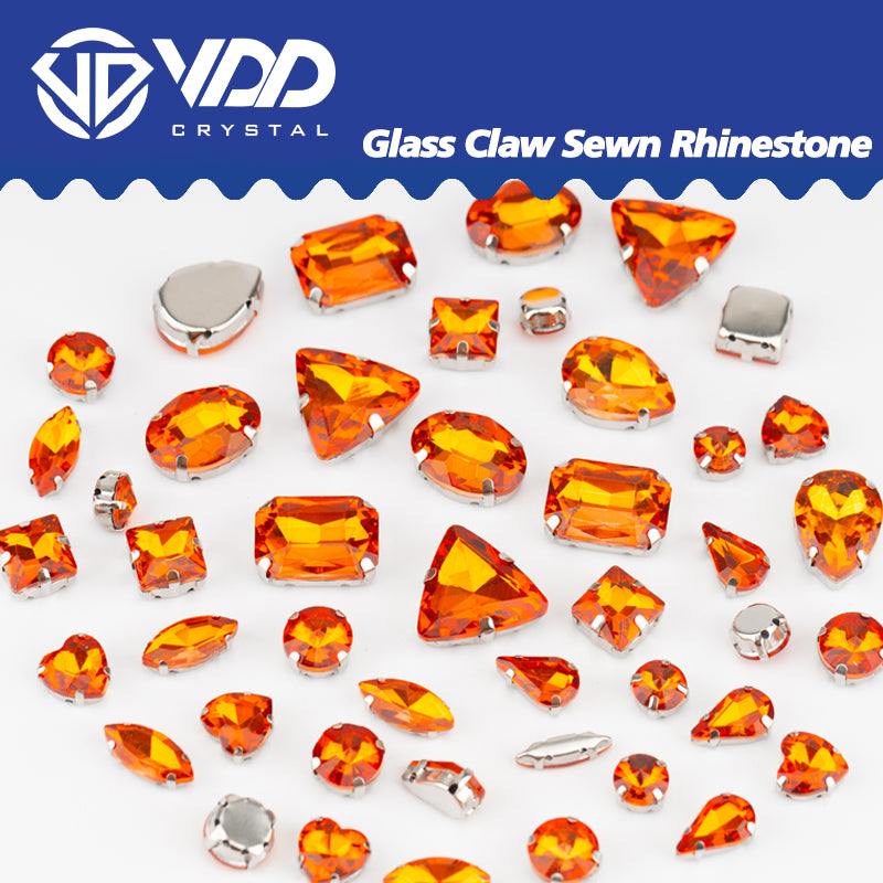 VDD Hyacinth Multi Shape Mix Size Glass Sew on Rhinestones Crystal Flatback Stones For DIY Shoes Accessories