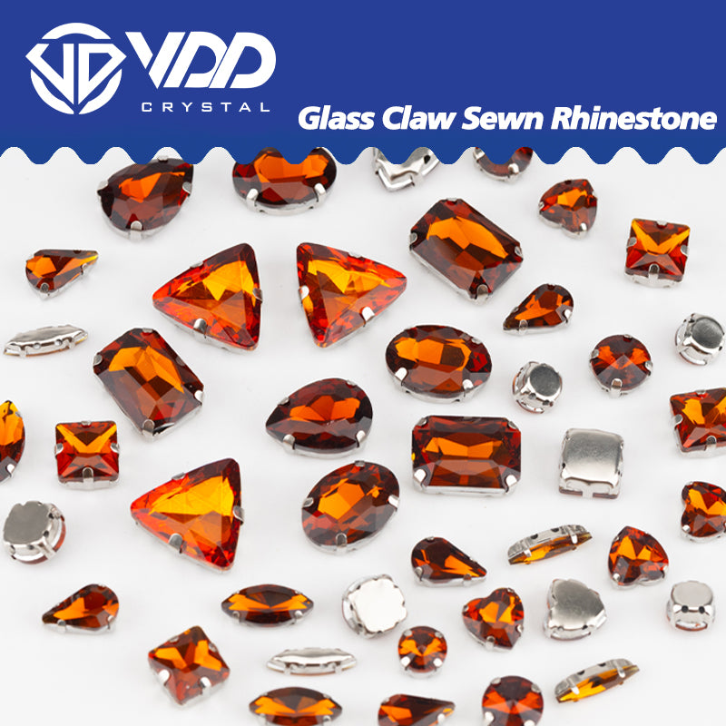 VDD Tawny Multi Shape Mix Size Glass Sew on Rhinestones Crystal Flatback Stones For DIY Shoes Accessories