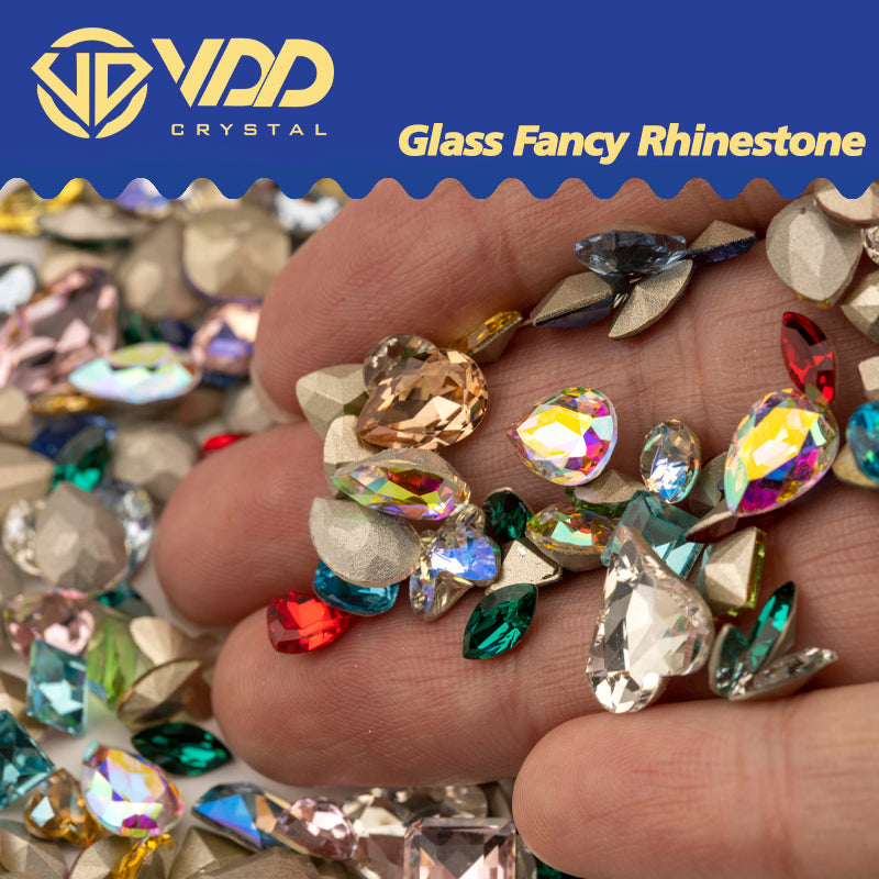 VDD Mix Color 50/100Pcs Top Quality AAAAA Glass Fancy Rhinestones Crystal Glitter Pointback Stones For Nail Art Decoration DIY Accessories