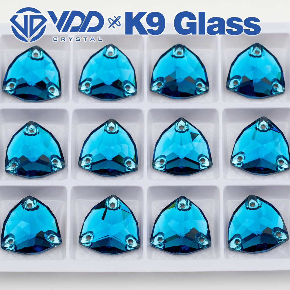 VDD Trilliant S115 Indicolite Top Quality K9 Glass Sew on Rhinestones Crystal Flatback Sewing Glitter Stones for DIY Garment