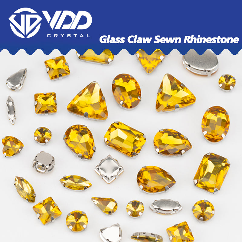 VDD Topa Multi Shape Mix Size Glass Sew on Rhinestones Crystal Flatback Stones For DIY Shoes Accessories