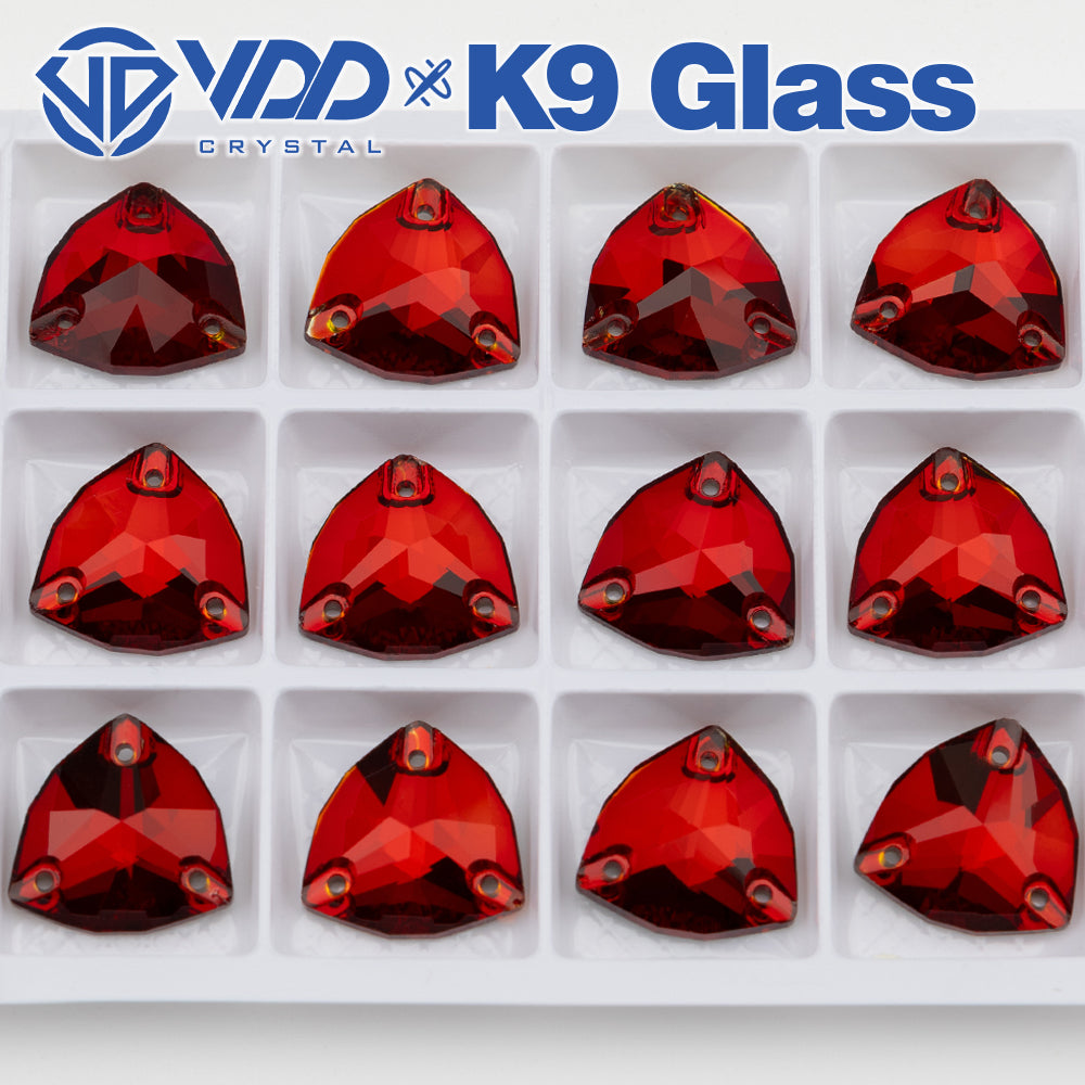 VDD Trilliant S110 Garnet Top Quality K9 Glass Sew on Rhinestones Crystal Flatback Sewing Glitter Stones for DIY Garment