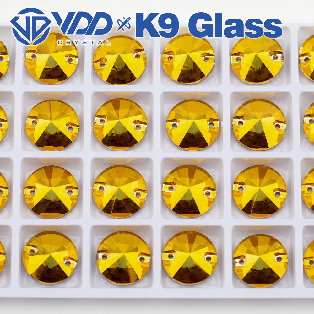 VDD Rivoli S258 Sunshine Top Quality K9 Glass Sew on Rhinestones Crystal Flatback Sewing Strass Stones for Garment Wedding Dress