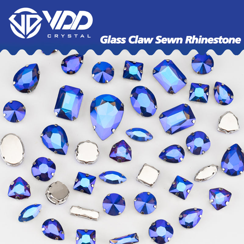 VDD Amethyst AB Multi Shape Mix Size Glass Sew on Rhinestones Crystal Flatback Stones For DIY Shoes Accessories