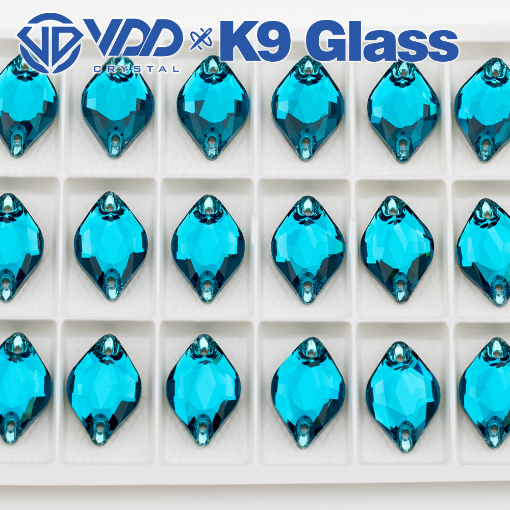VDD S115 Indicolite Lemon Top Quality K9 Glass Sew on Rhinestones Crystal Flatback Sewing Stones for Clothes Decorations
