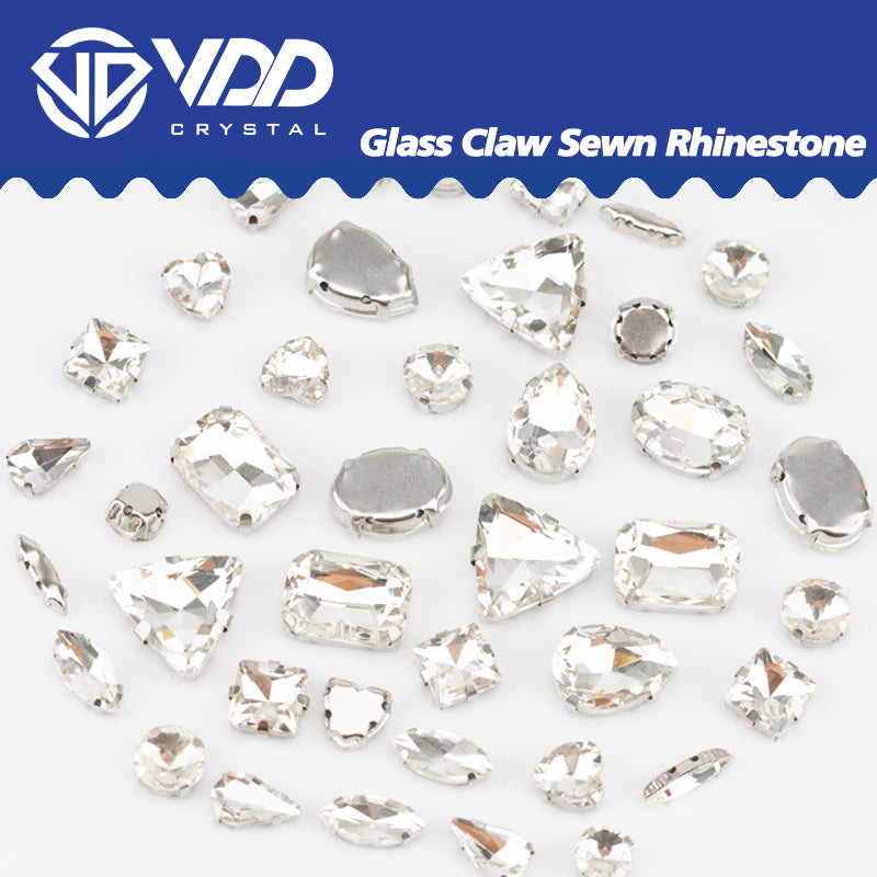 VDD Crystal Multi Shape Mix Size Glass Sew on Rhinestones Crystal Flatback Stones For DIY Shoes Accessories