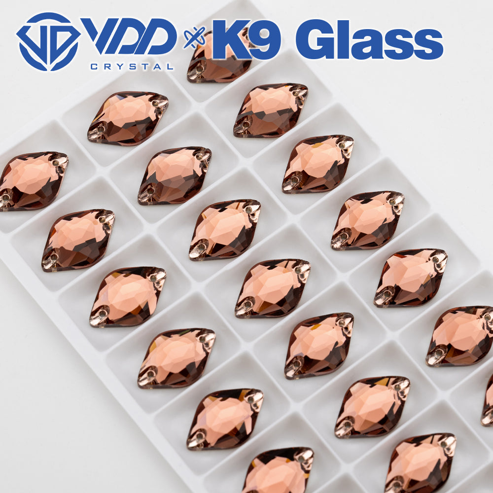 VDD S111 Wine Lemon Top Quality K9 Glass Sew on Rhinestones Crystal Flatback Sewing Stones for Clothes Decorations