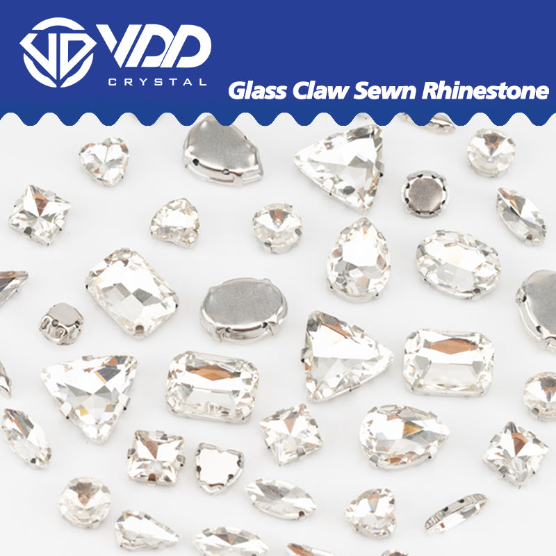 VDD Crystal Multi Shape Mix Size Glass Sew on Rhinestones Crystal Flatback Stones For DIY Shoes Accessories