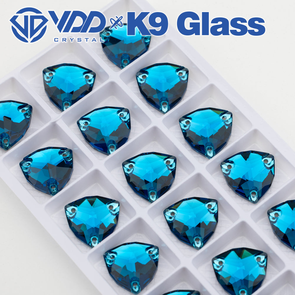 VDD Trilliant S115 Indicolite Top Quality K9 Glass Sew on Rhinestones Crystal Flatback Sewing Glitter Stones for DIY Garment