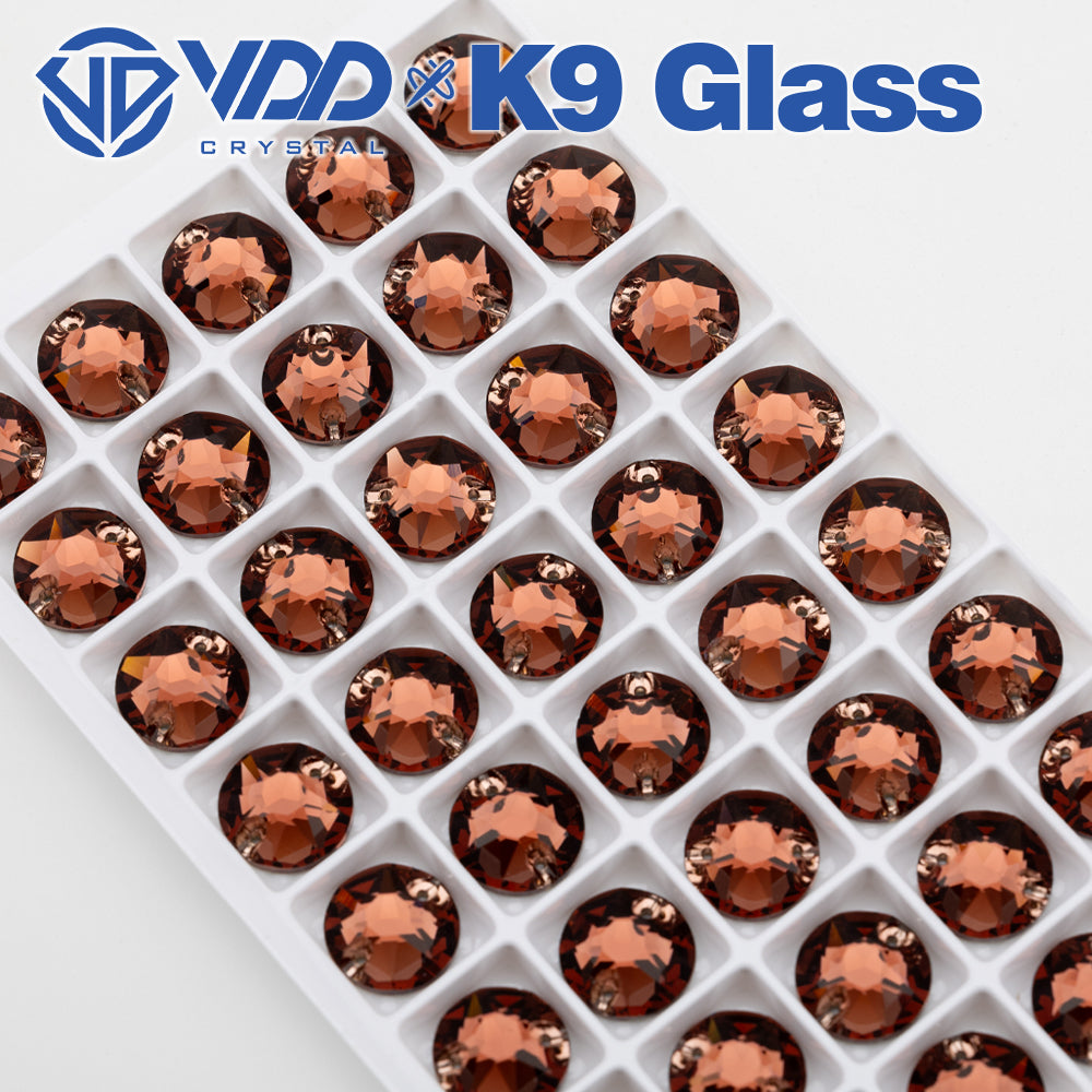 VDD S111 Wine 8 Big 8 Small Top Quality K9 Glass Sew on Rhinestones Crystal Flatback Sewing Stones for Clothes Decorations
