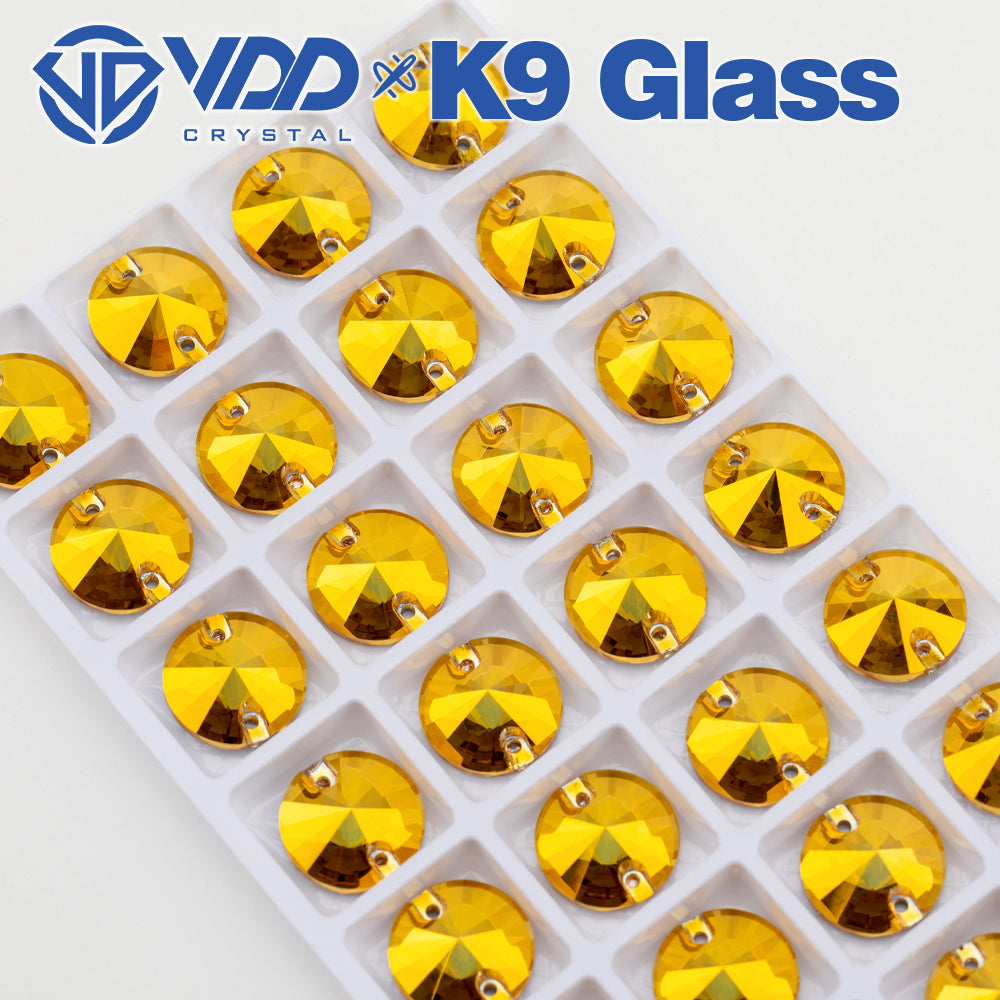 VDD Rivoli S258 Sunshine Top Quality K9 Glass Sew on Rhinestones Crystal Flatback Sewing Strass Stones for Garment Wedding Dress