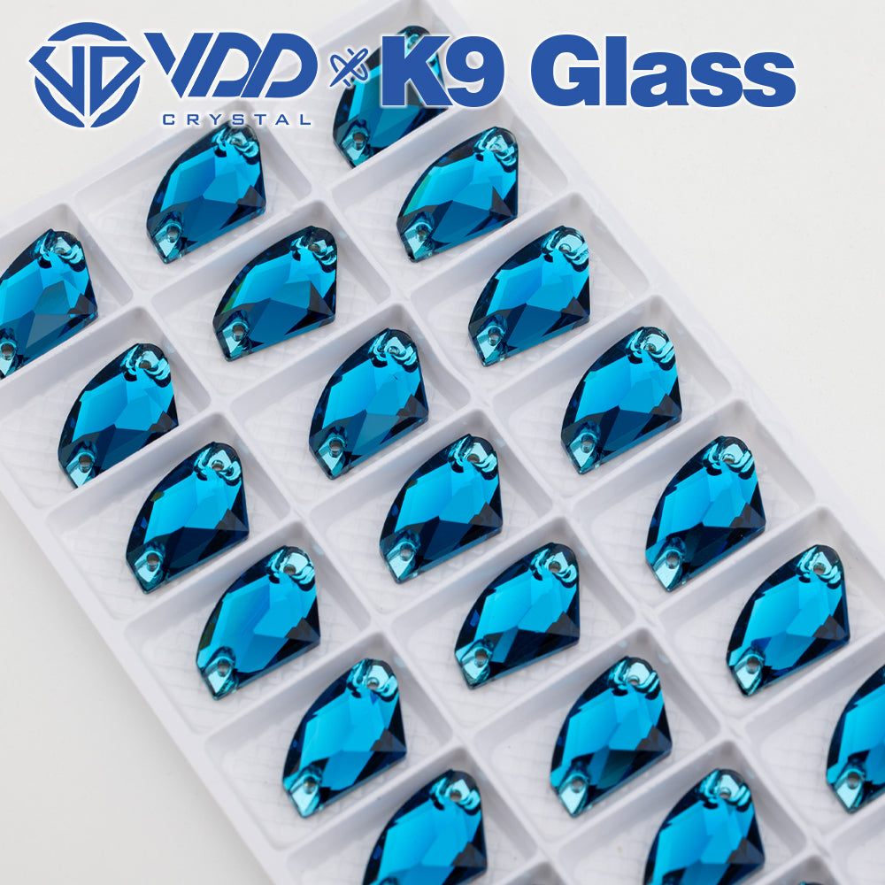 VDD S115 Indicolite Galactic Top Quality K9 Glass Sew on Rhinestones Crystal Flatback Sewing Stones for Clothes Decorations