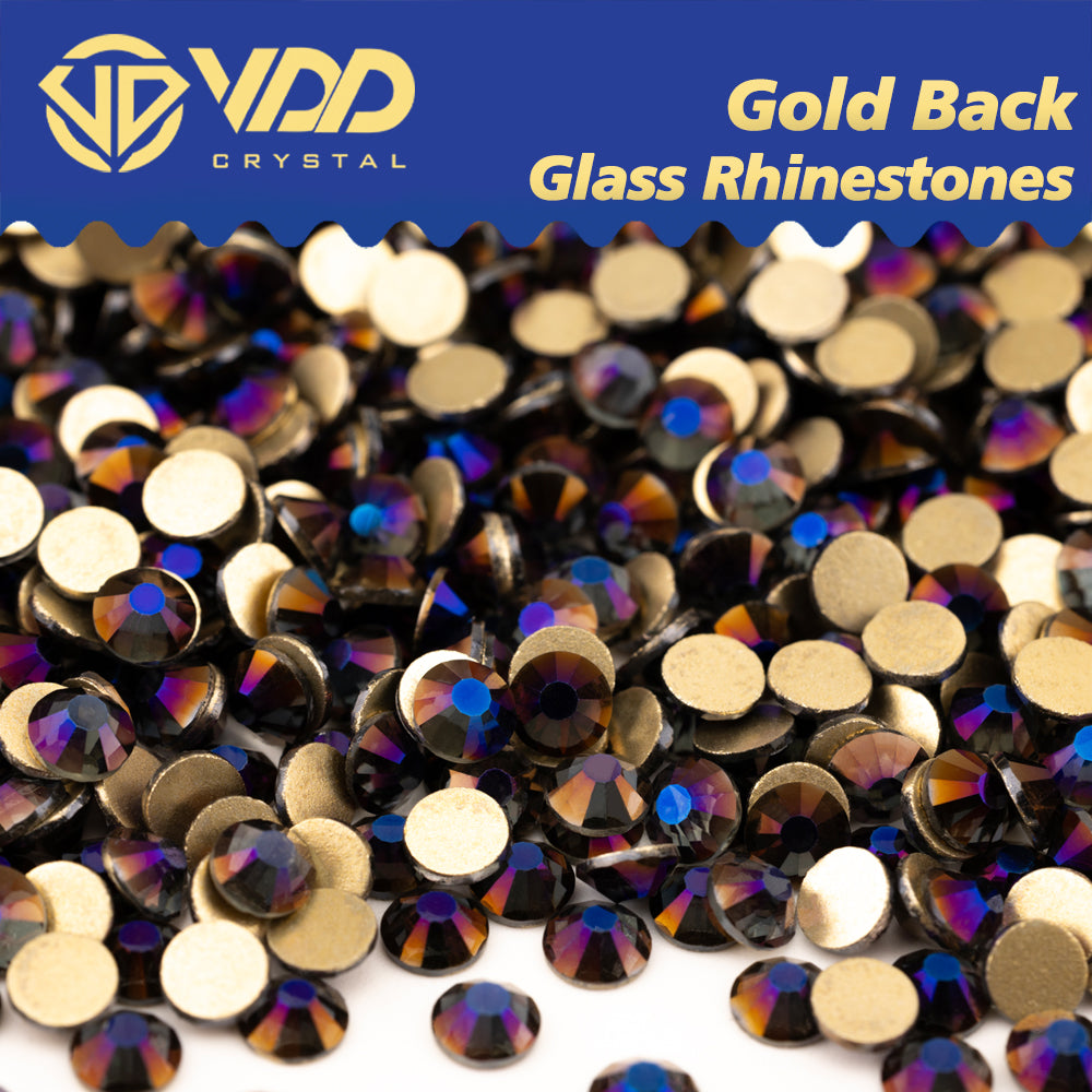 VDD 221 Ocean Srar High Quality Glass Rhinestones Crystal Gold Flatback Strass Stones For Nail Art Crafts DIY Decorations