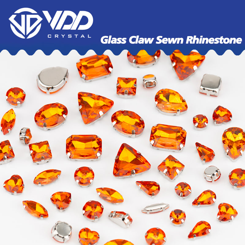 VDD Hyacinth Multi Shape Mix Size Glass Sew on Rhinestones Crystal Flatback Stones For DIY Shoes Accessories