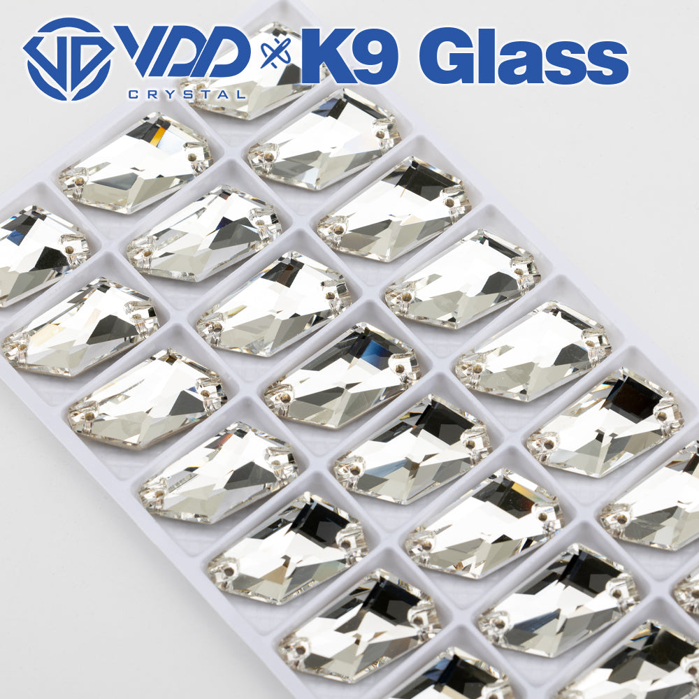 VDD S.Rhombus High Quality K9 Glass Sewing Clear Crystal Flatback Sew on Rhinestone Strass for Clothes Accessories Wedding Dress