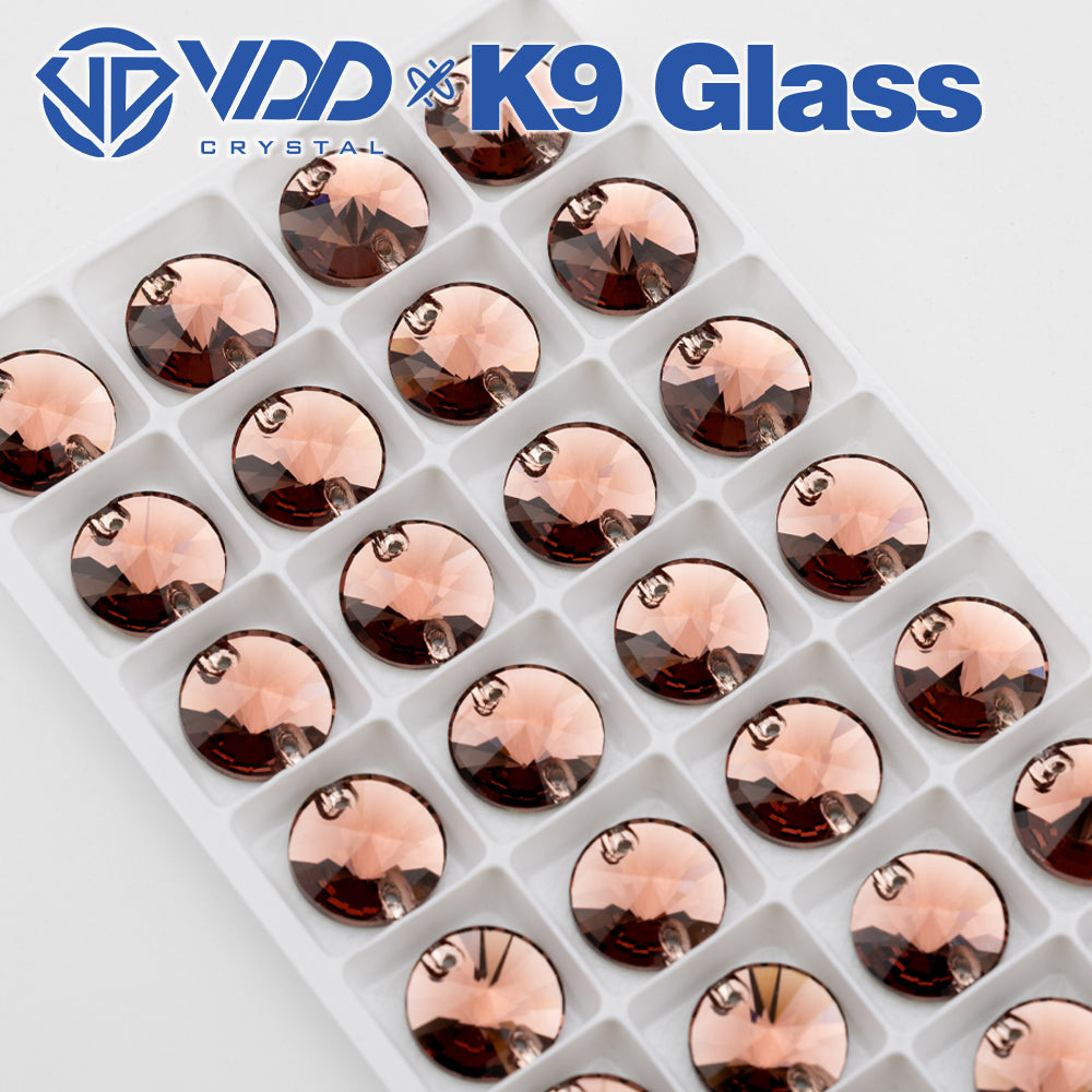 VDD Rivoli S111 Wine Top Quality K9 Glass Sew on Rhinestones Crystal Flatback Sewing Strass Stones for Garment Wedding Dress
