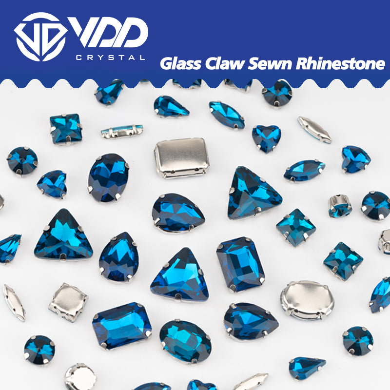 VDD Indicolite Multi Shape Mix Size Glass Sew on Rhinestones Crystal Flatback Stones For DIY Shoes Accessories