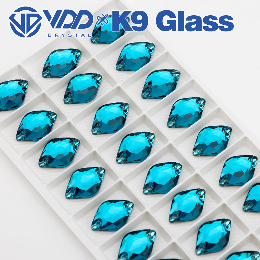 VDD S115 Indicolite Lemon Top Quality K9 Glass Sew on Rhinestones Crystal Flatback Sewing Stones for Clothes Decorations