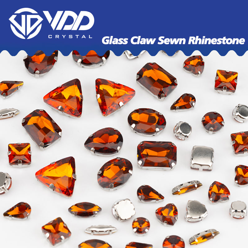 VDD Tawny Multi Shape Mix Size Glass Sew on Rhinestones Crystal Flatback Stones For DIY Shoes Accessories