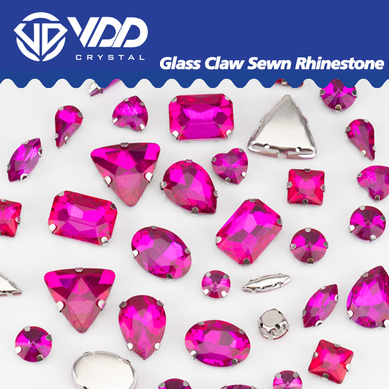 VDD Rose Multi Shape Mix Size Glass Sew on Rhinestones Crystal Flatback Stones For DIY Shoes Accessories