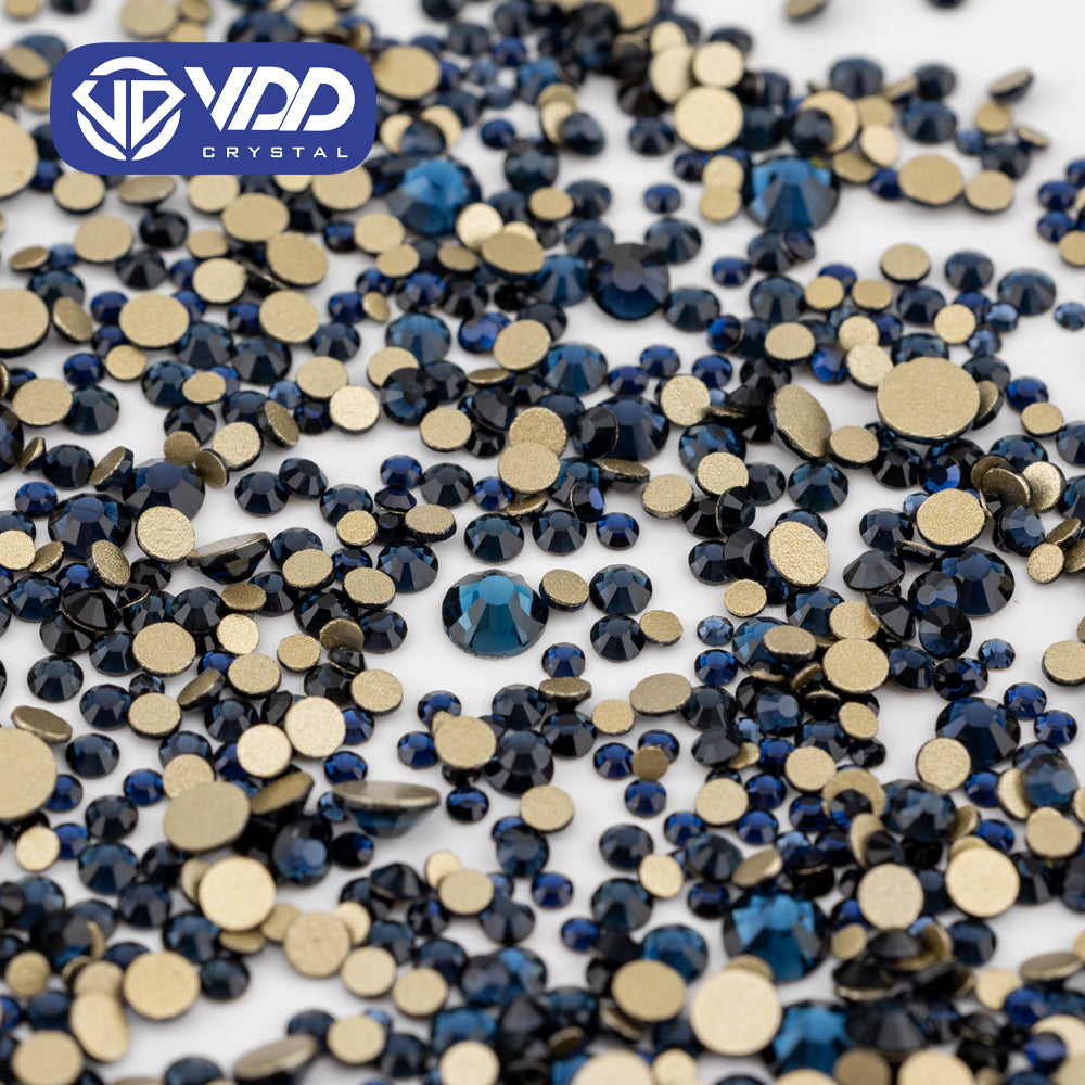 VDD 031 Montana Mix Size SS4-SS20 Clear Crystal Rhinestones Non-hotfix Gold Flatback Glitter Stones Nail Art Crafts DIY Decorations