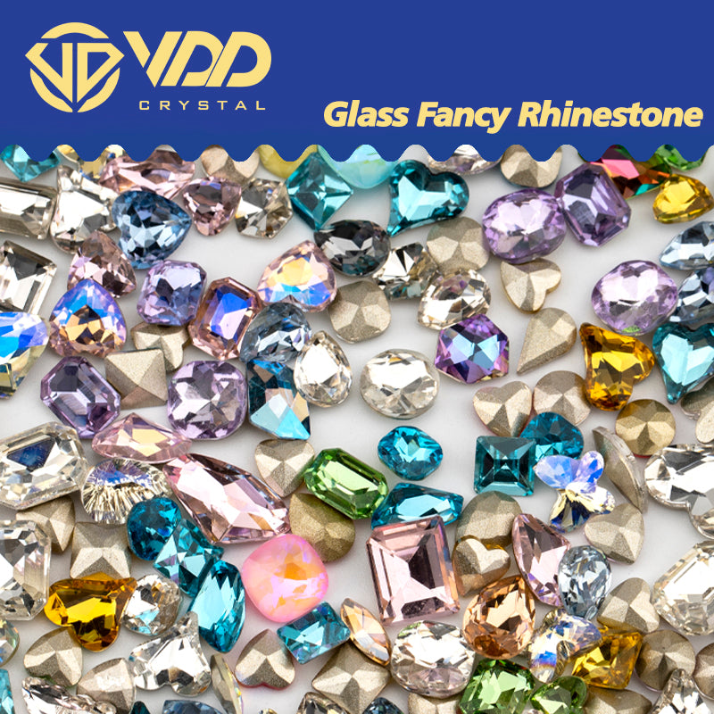 VDD Mix Color 50/100Pcs Top Quality AAAAA Glass Fancy Rhinestones Crystal Glitter Pointback Stones For Nail Art Decoration DIY Accessories
