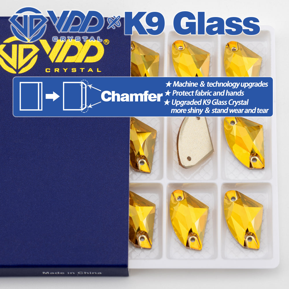 VDD S258 Sunshine Galactic Top Quality K9 Glass Sew on Rhinestones Crystal Flatback Sewing Stones for Clothes Decorations
