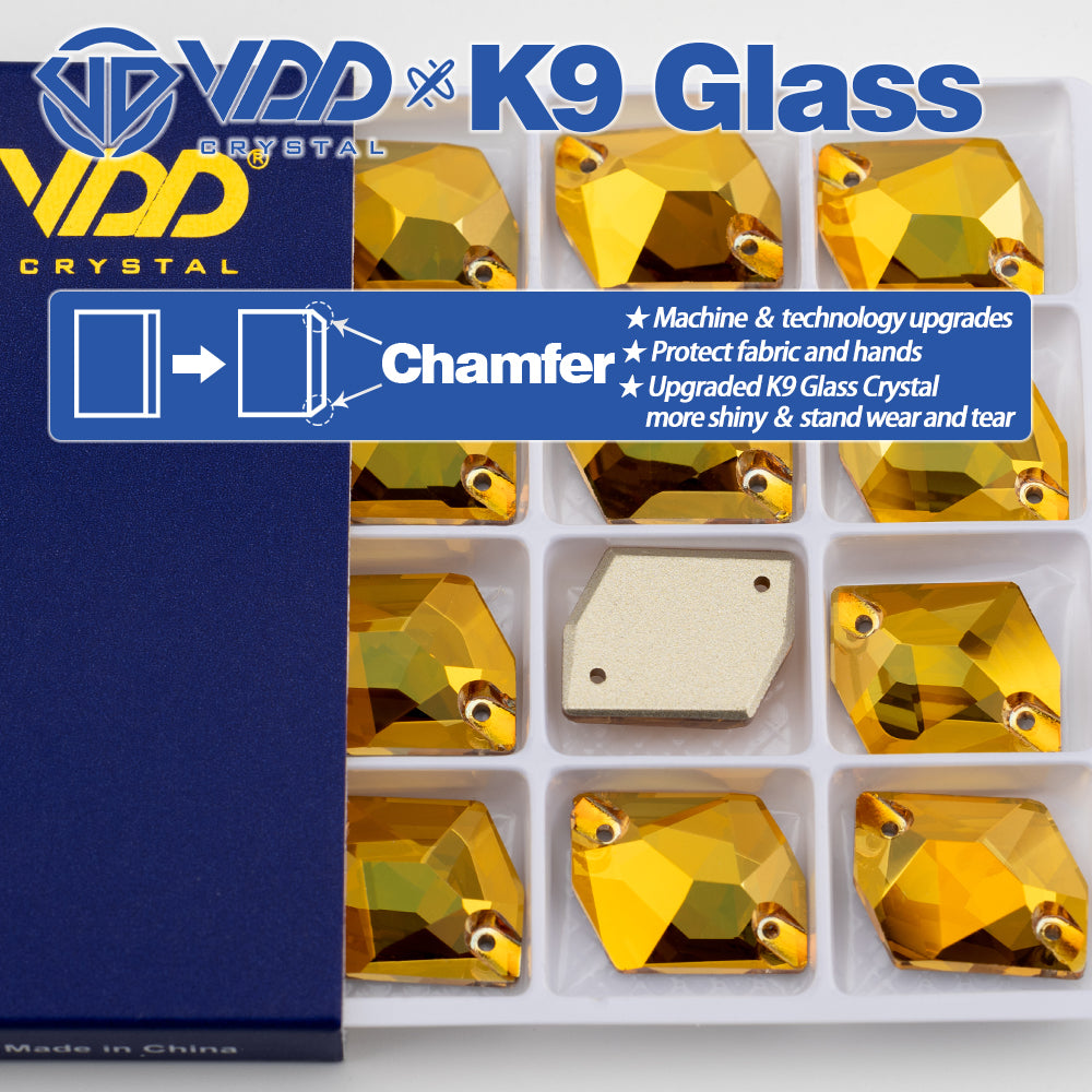 VDD S258 Sunshine Cosmic Top Quality K9 Glass Sew on Rhinestones Crystal Flatback Sewing Stones for Clothes Decorations