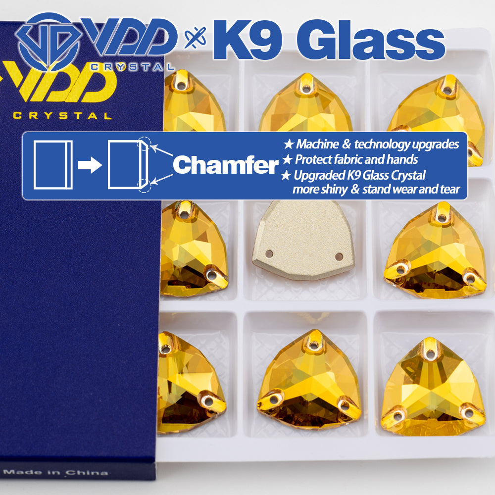 VDD Trilliant S258 Sunshine Top Quality K9 Glass Sew on Rhinestones Crystal Flatback Sewing Glitter Stones for DIY Garment
