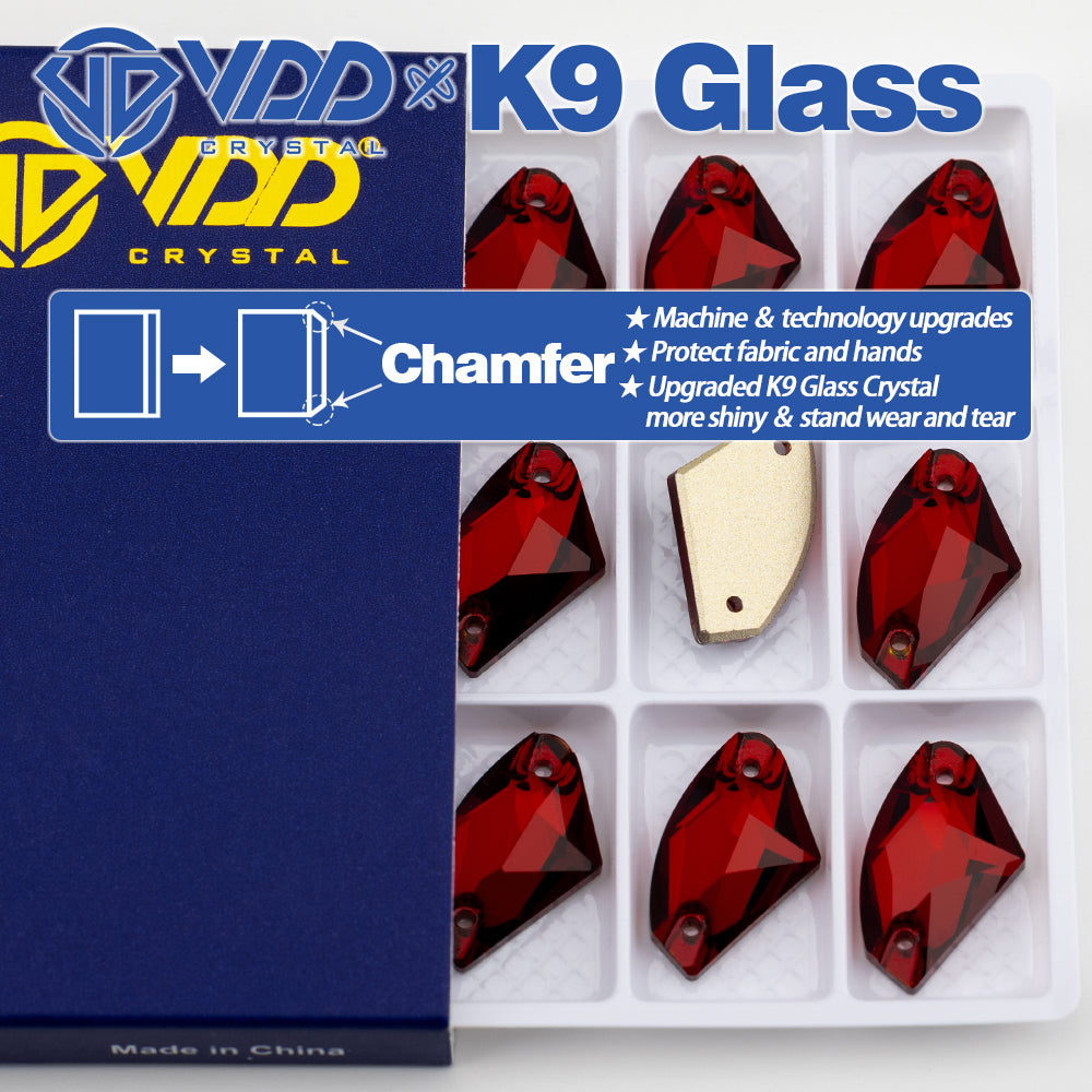 VDD S110 Garnet Galactic Top Quality K9 Glass Sew on Rhinestones Crystal Flatback Sewing Stones for Clothes Decorations