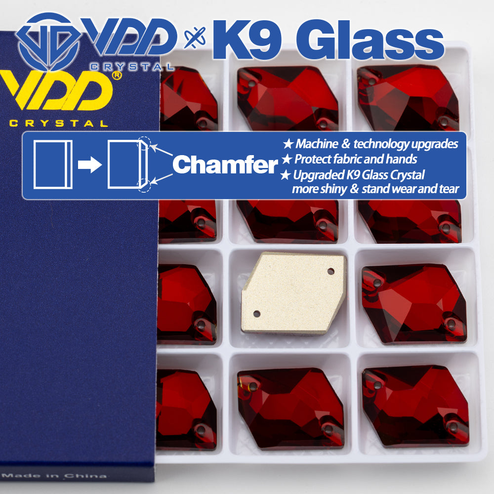 VDD S110 Garnet Cosmic Top Quality K9 Glass Sew on Rhinestones Crystal Flatback Sewing Stones for Clothes Decorations