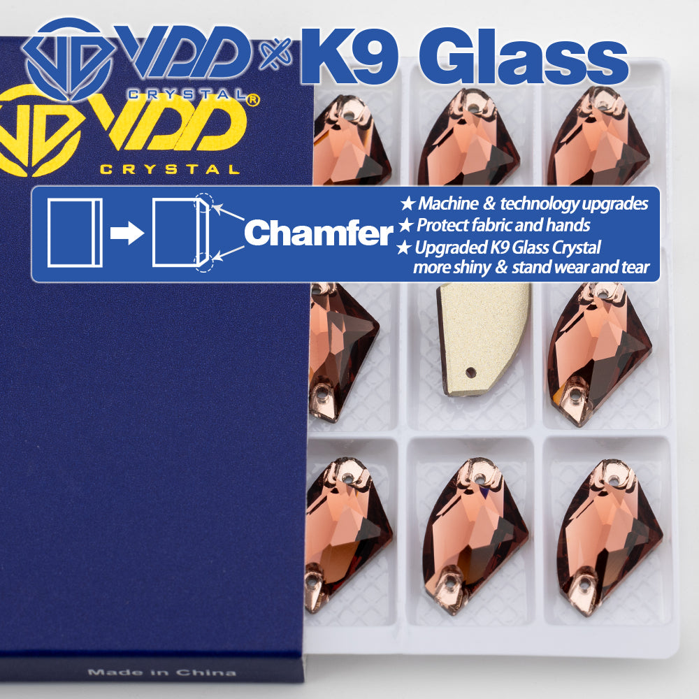 VDD S111 Wine Galactic Top Quality K9 Glass Sew on Rhinestones Crystal Flatback Sewing Stones for Clothes Decorations