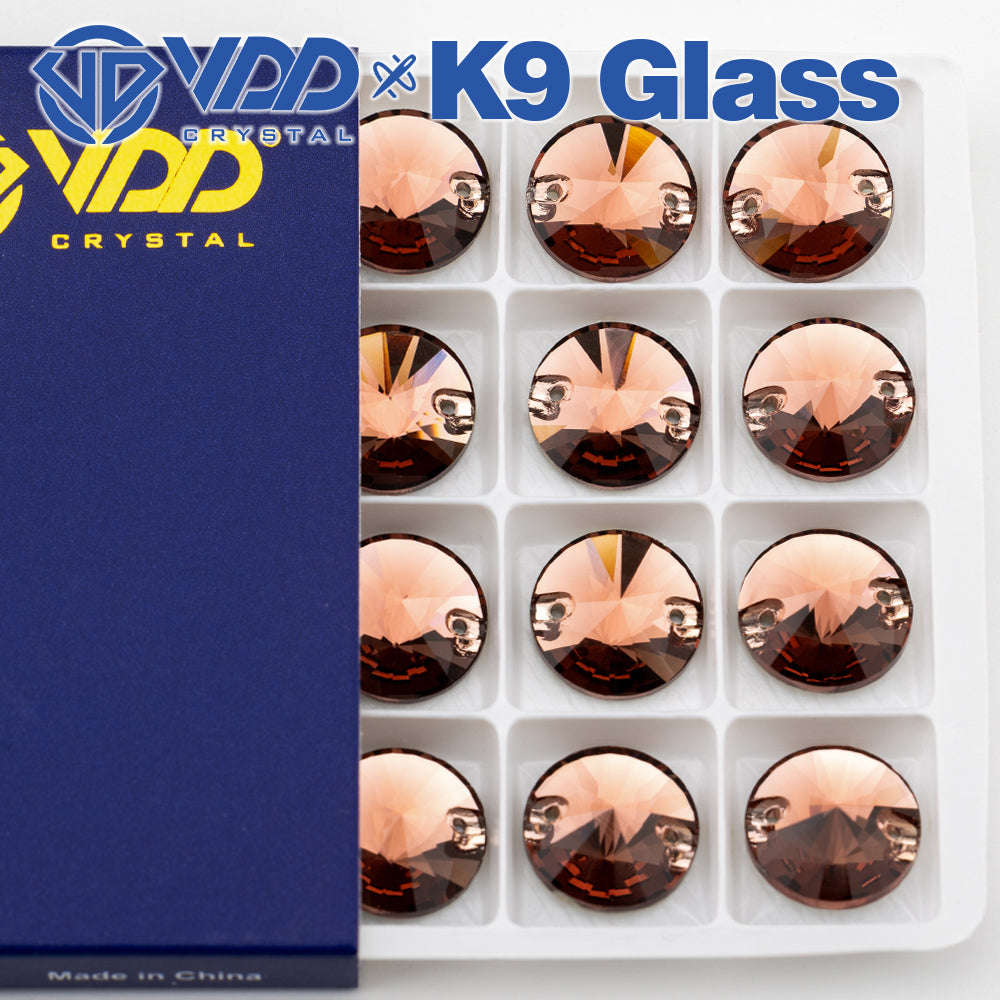 VDD Rivoli S111 Wine Top Quality K9 Glass Sew on Rhinestones Crystal Flatback Sewing Strass Stones for Garment Wedding Dress