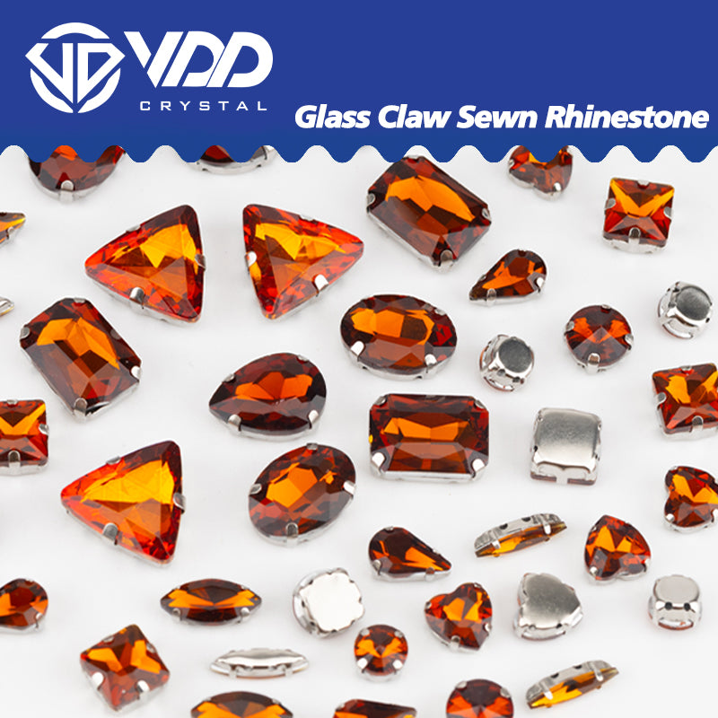 VDD Tawny Multi Shape Mix Size Glass Sew on Rhinestones Crystal Flatback Stones For DIY Shoes Accessories