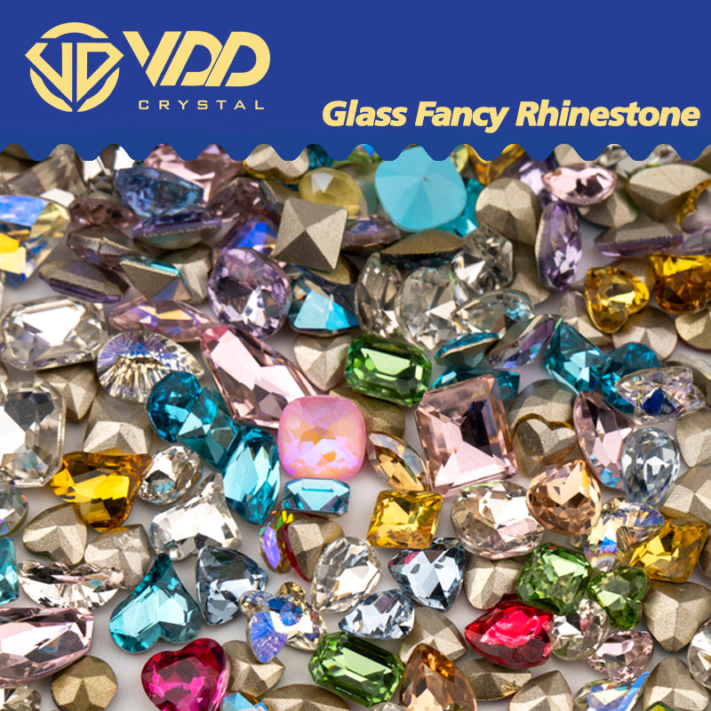 VDD Mix Color 50/100Pcs Top Quality AAAAA Glass Fancy Rhinestones Crystal Glitter Pointback Stones For Nail Art Decoration DIY Accessories