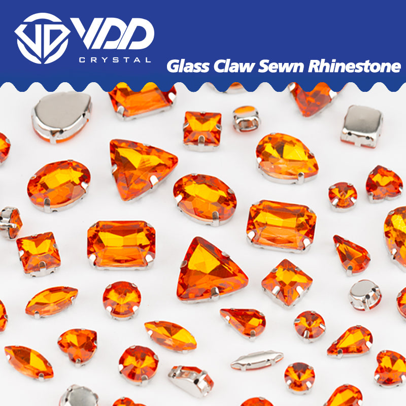 VDD Hyacinth Multi Shape Mix Size Glass Sew on Rhinestones Crystal Flatback Stones For DIY Shoes Accessories
