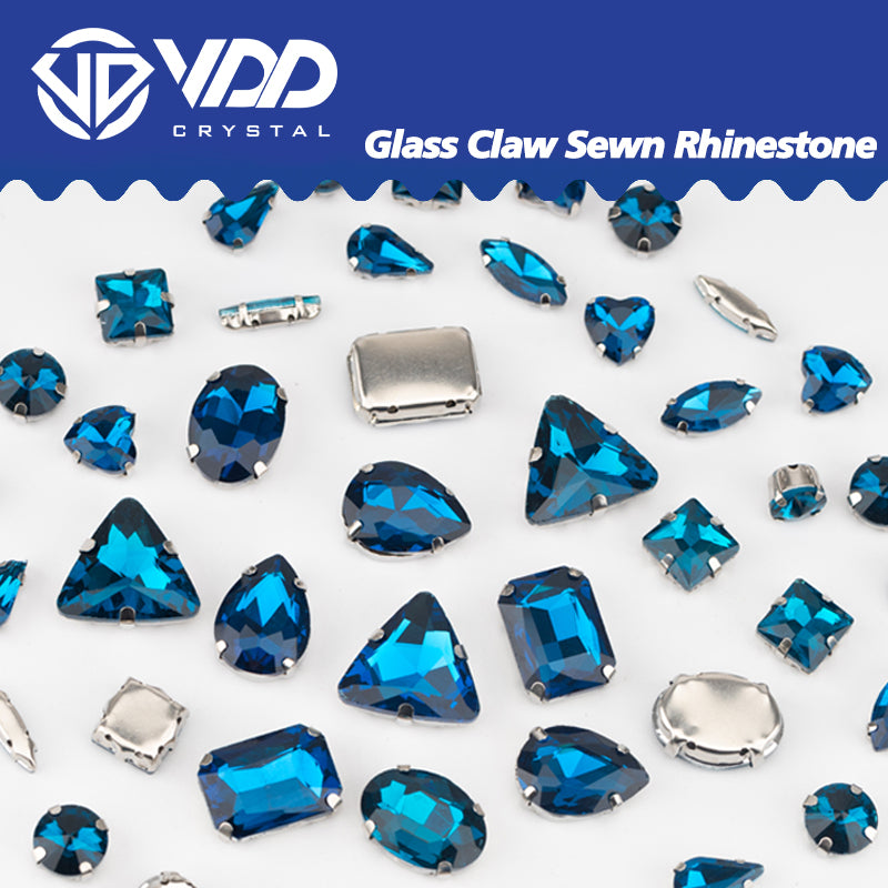 VDD Indicolite Multi Shape Mix Size Glass Sew on Rhinestones Crystal Flatback Stones For DIY Shoes Accessories
