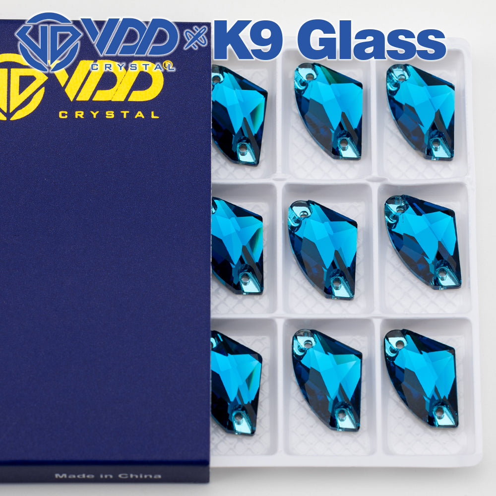 VDD S115 Indicolite Galactic Top Quality K9 Glass Sew on Rhinestones Crystal Flatback Sewing Stones for Clothes Decorations