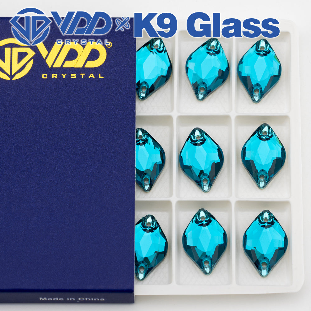 VDD S115 Indicolite Lemon Top Quality K9 Glass Sew on Rhinestones Crystal Flatback Sewing Stones for Clothes Decorations