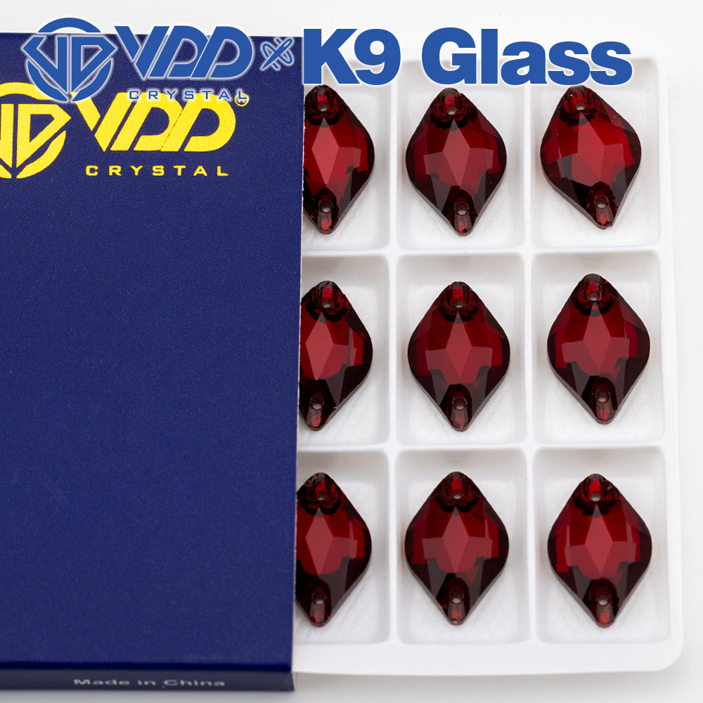 VDD S110 Garnet Lemon Top Quality K9 Glass Sew on Rhinestones Crystal Flatback Sewing Stones for Clothes Decorations