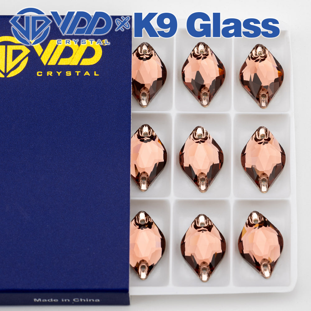 VDD S111 Wine Lemon Top Quality K9 Glass Sew on Rhinestones Crystal Flatback Sewing Stones for Clothes Decorations