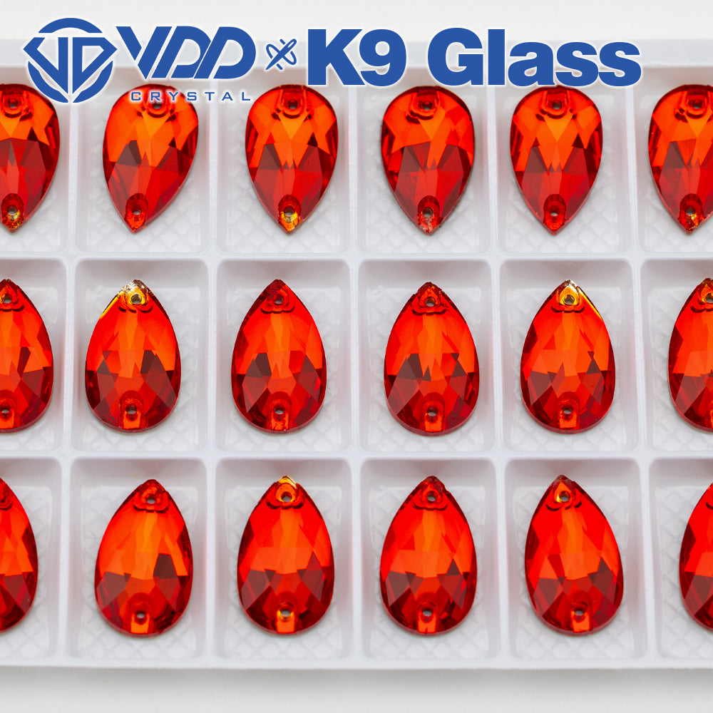 VDD 013 Siam Ocean Series - Cristales de imitación de vidrio sin fijación en caliente de alta calidad, piedras de estrás con parte posterior plana