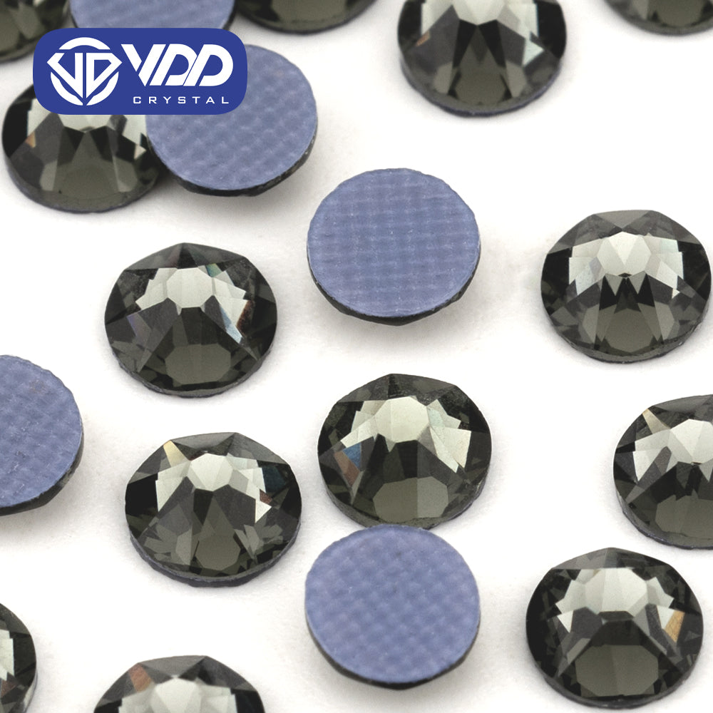 VDD 003 Black Diamond SS16-SS30 High Quality Hot-Fix Glass 2088 Rhinestones Crystal Flatback 8 Big 8 Small DIY Clothes Decoration