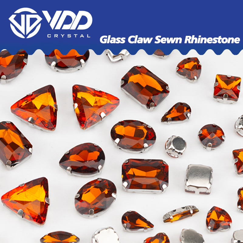 VDD Tawny Multi Shape Mix Size Glass Sew on Rhinestones Crystal Flatback Stones For DIY Shoes Accessories