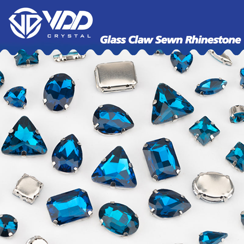 VDD Indicolite Multi Shape Mix Size Glass Sew on Rhinestones Crystal Flatback Stones For DIY Shoes Accessories