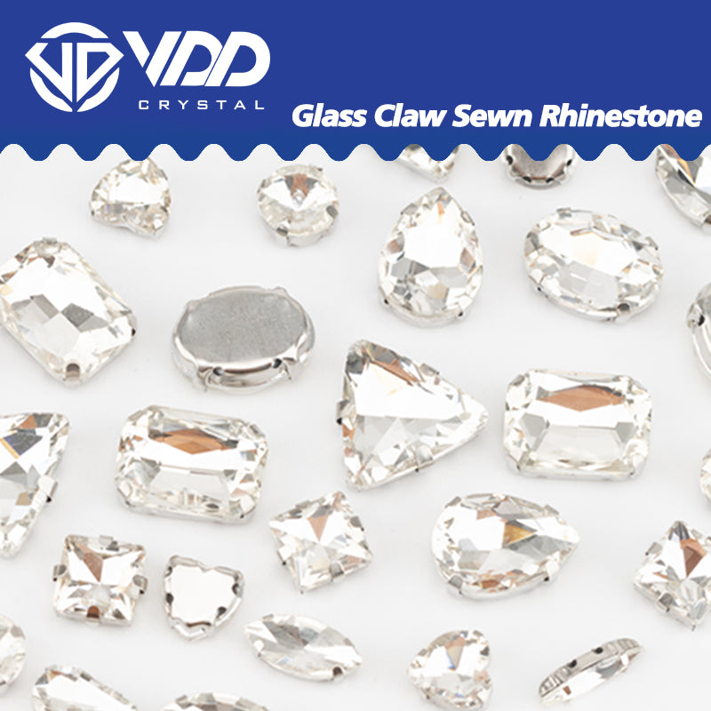 VDD Crystal Multi Shape Mix Size Glass Sew on Rhinestones Crystal Flatback Stones For DIY Shoes Accessories
