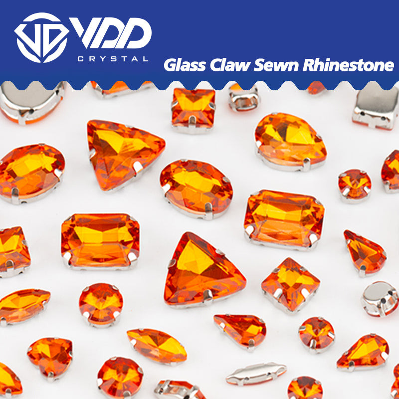 VDD Hyacinth Multi Shape Mix Size Glass Sew on Rhinestones Crystal Flatback Stones For DIY Shoes Accessories