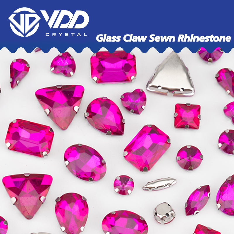 VDD Rose Multi Shape Mix Size Glass Sew on Rhinestones Crystal Flatback Stones For DIY Shoes Accessories